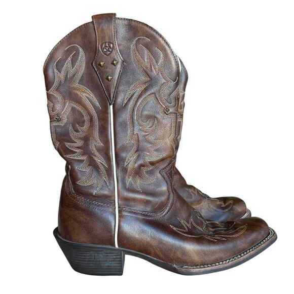 Ariat Womens "Legend Spirit" Square Toe Studs and Crosses Western Boots size 8 - Picture 3 of 16